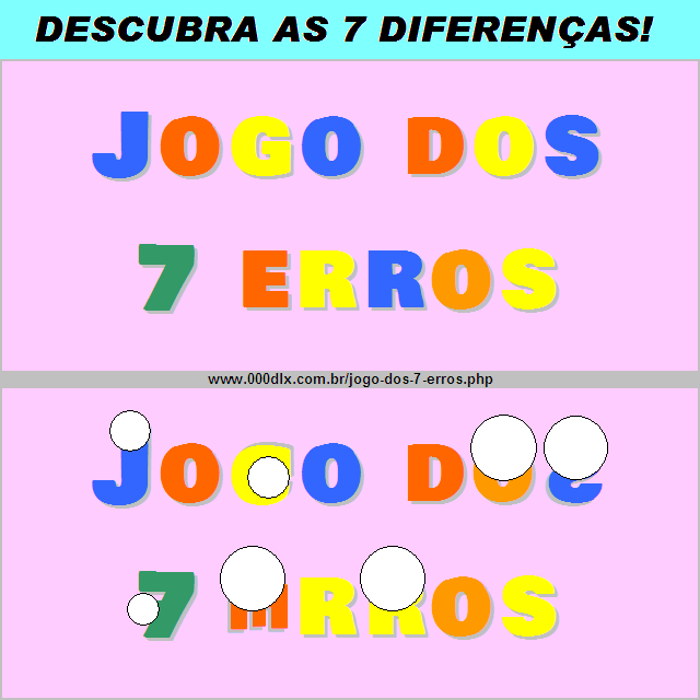 Jogo dos 7 Erros - JOGUE AQUI!