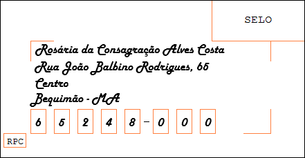 Como preencher envelope - anverso
