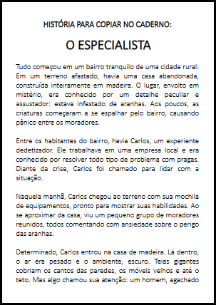 Histórias para copiar no caderno bem-humoradas!