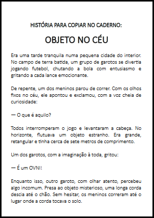 Histórias para copiar no caderno bem-humoradas!