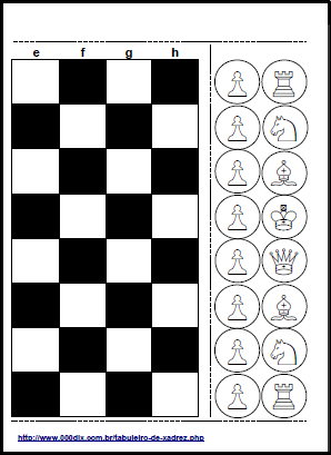 Tabuleiro de Xadrez para Imprimir A3 Lado B PDF