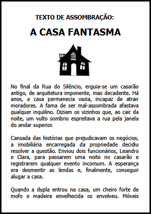 Texto de assombra&ccedil;&atilde;o curto: A CASA FANTASMA