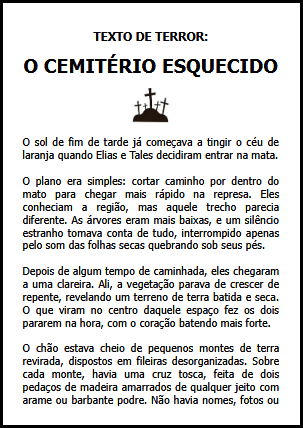 Texto de Terror: O CEMIT&Eacute;RIO ESQUECIDO