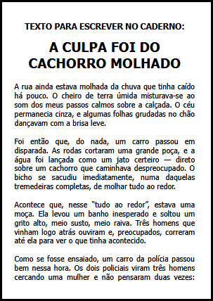 Textos para escrever no caderno: SONHOS